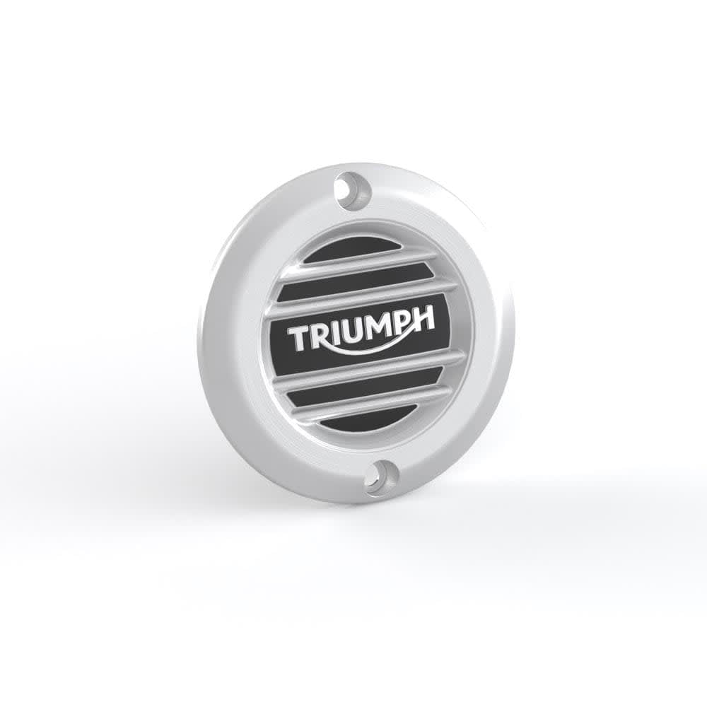 Triumph ブラシ仕上げバッジ - リブ入り(ALT & Clutch) ブラシ仕上げクラッチバッジ - リブ入り | Triumph Motorcycles